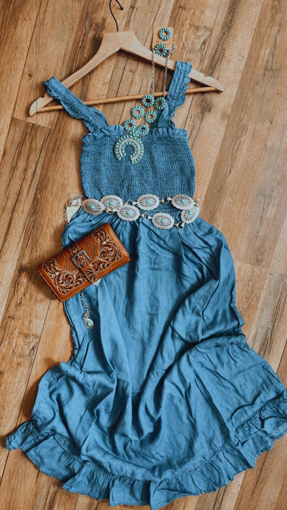 “Honeysuckle Summer” chambry dress