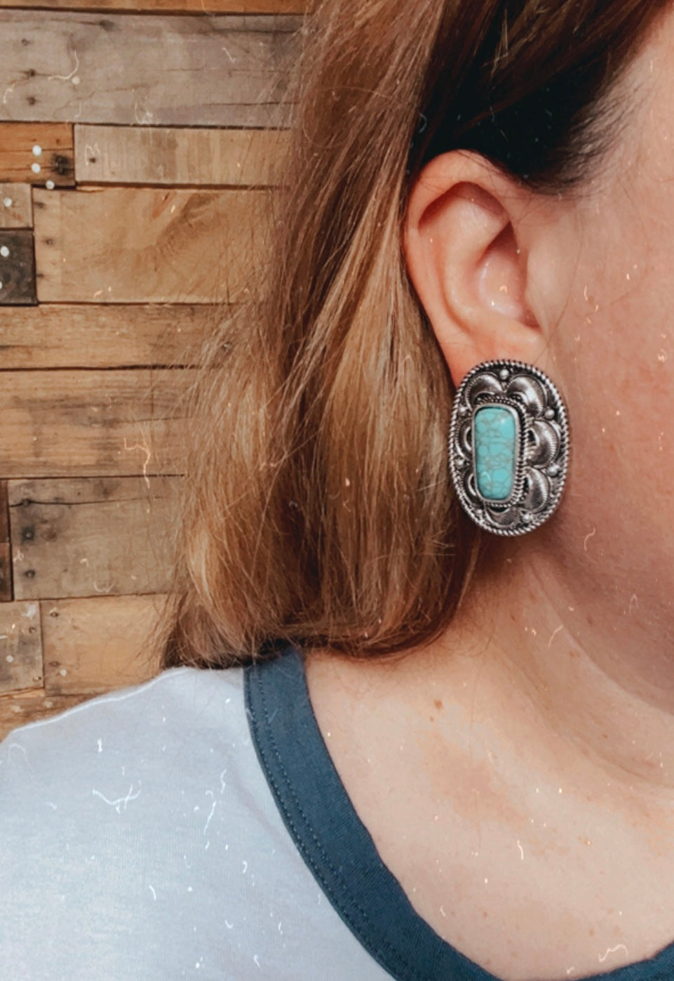 “The Texarkana” concho earrings