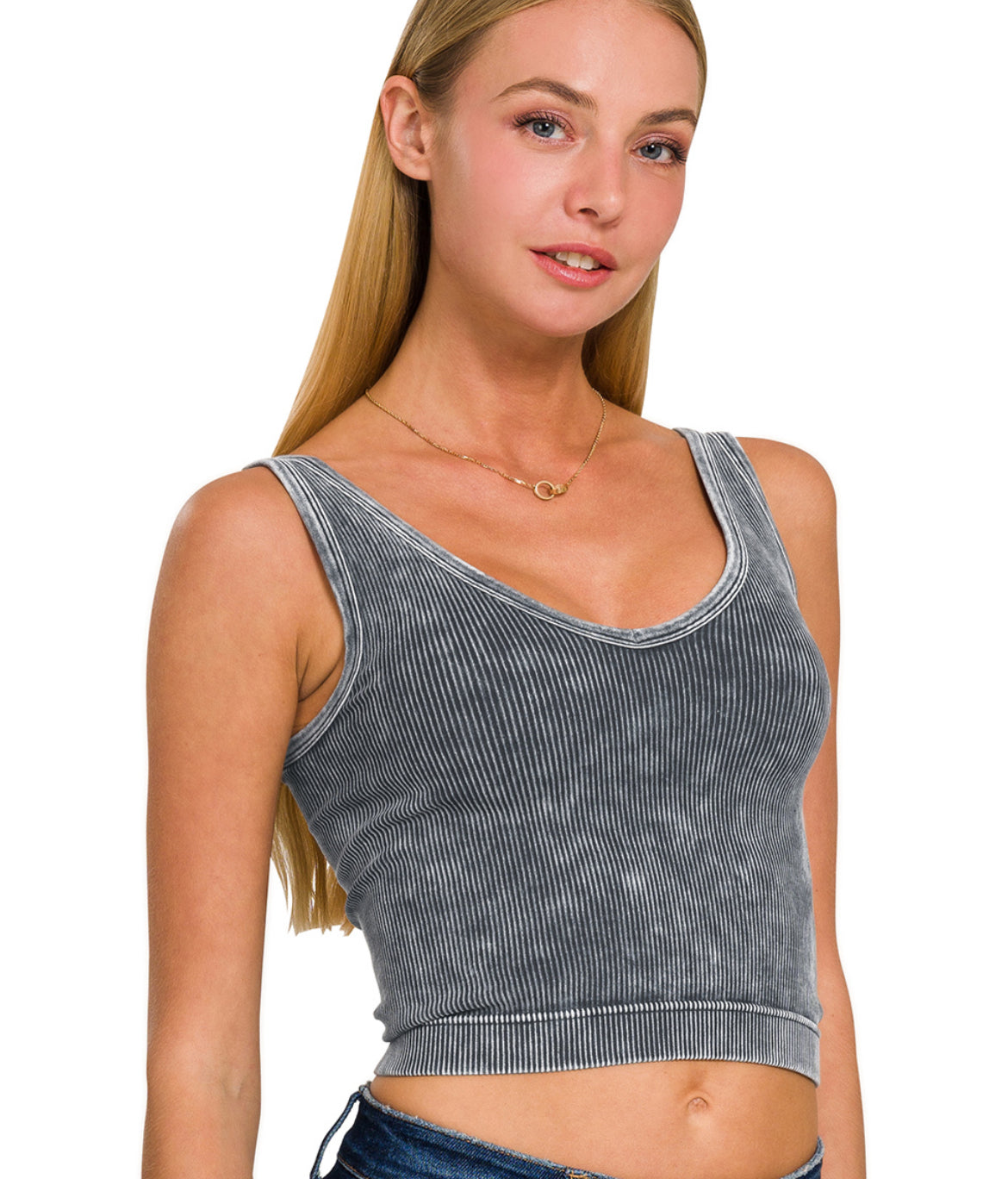 Zenana seamless tank-black