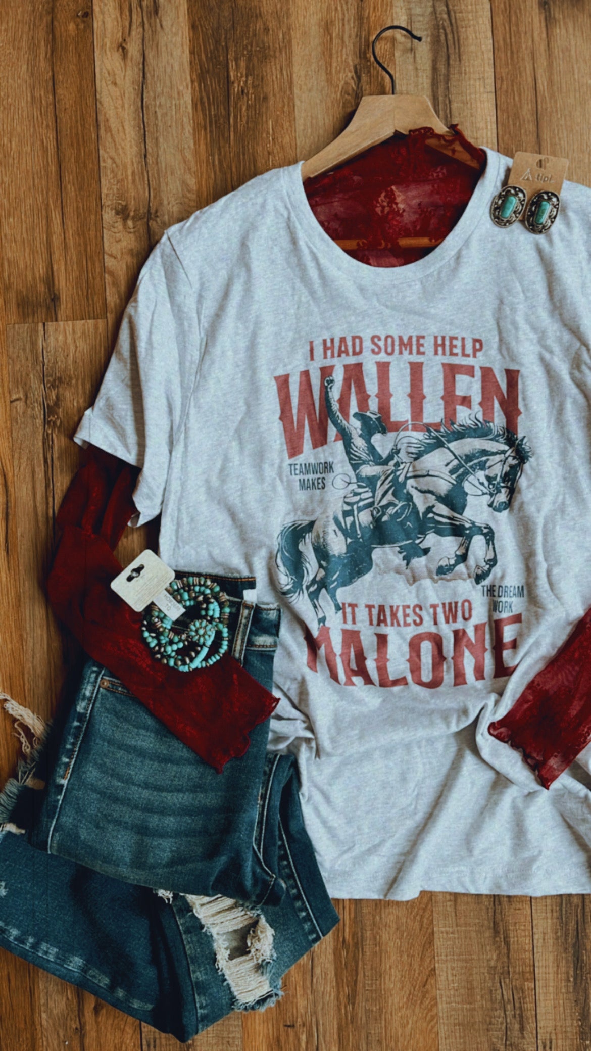 Long sleeve lace top