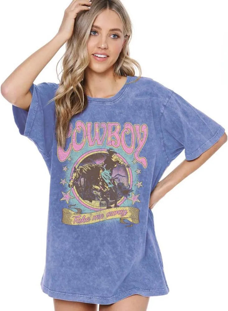 Cowboy take me away tee