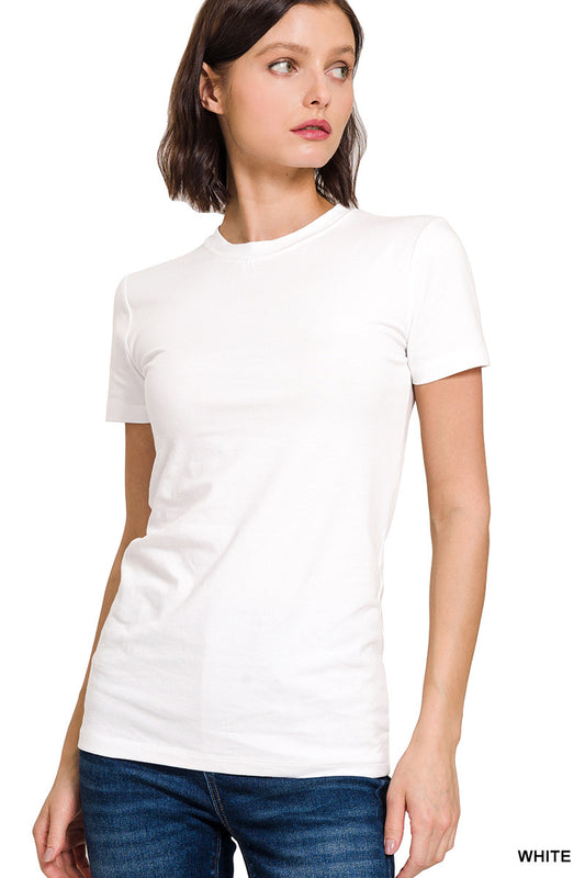 Fitted Zenana white tee