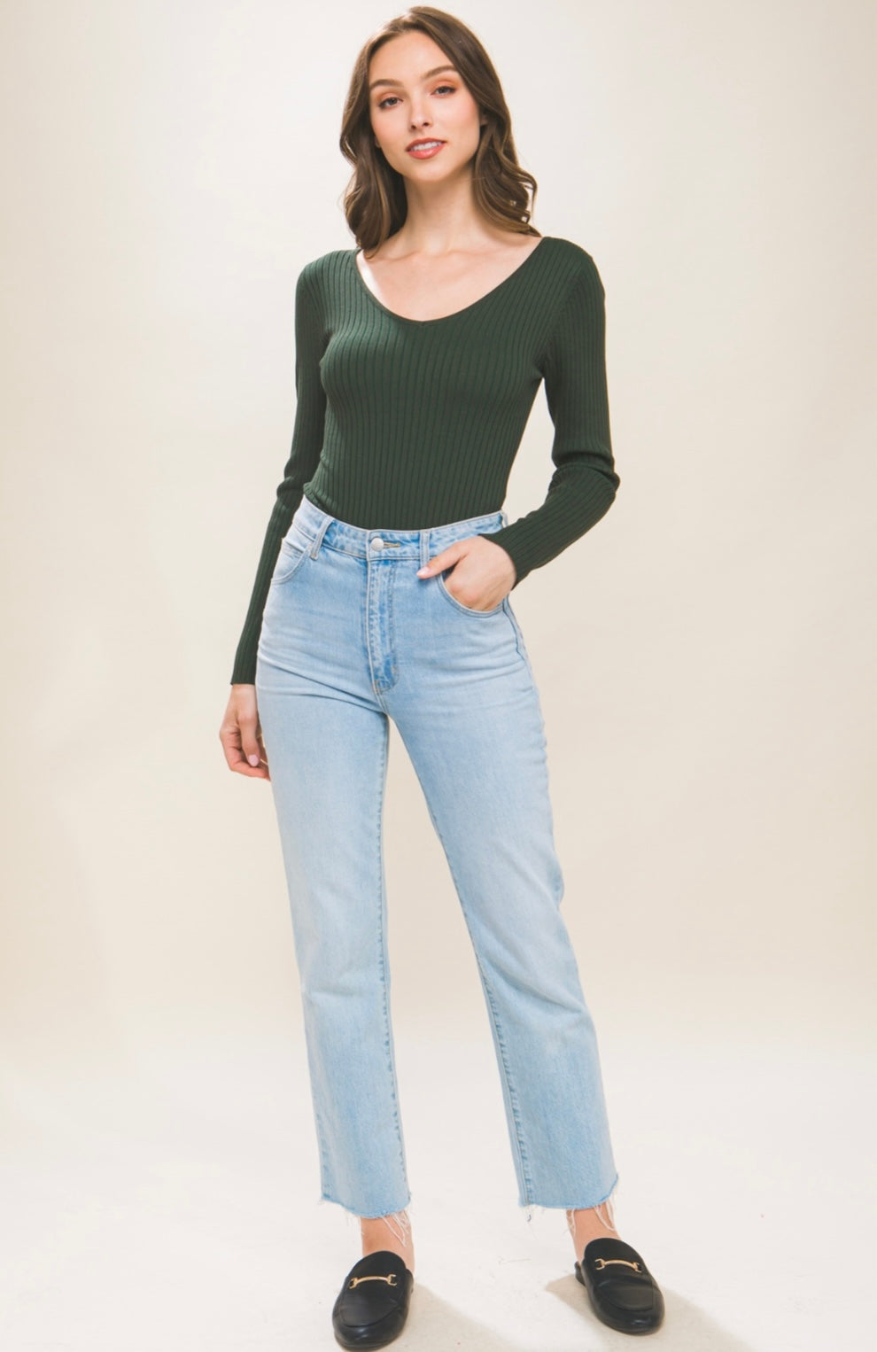 “Evergreen” sweater bodysuit