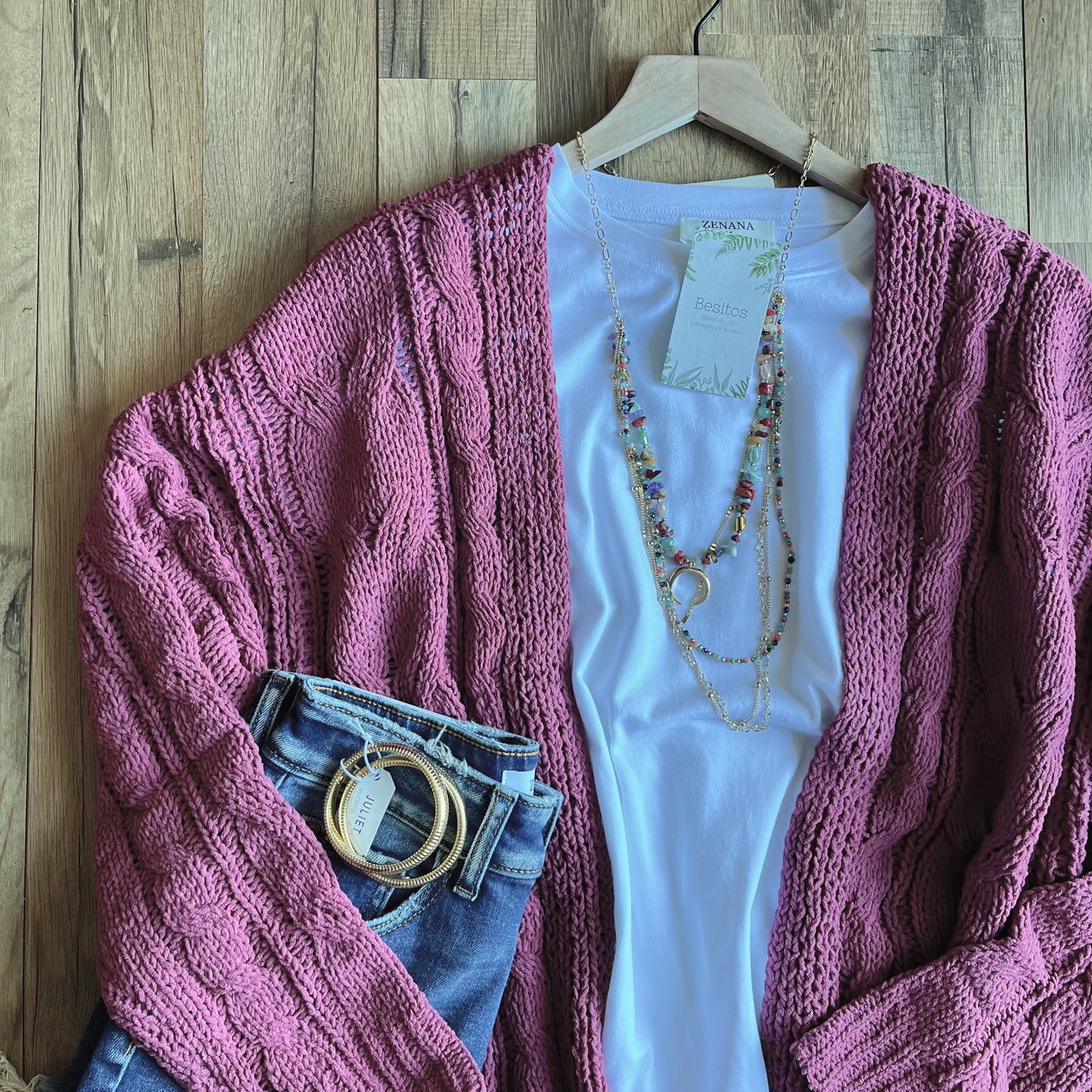 Dusty Rose Cardigan