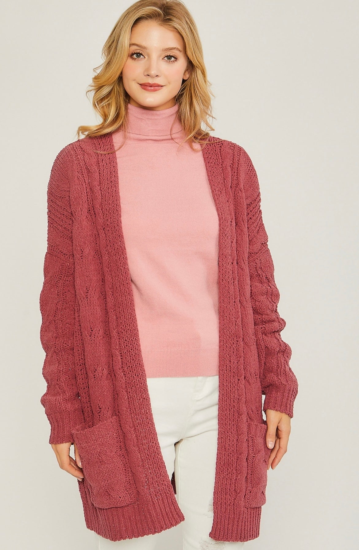 Dusty Rose Cardigan