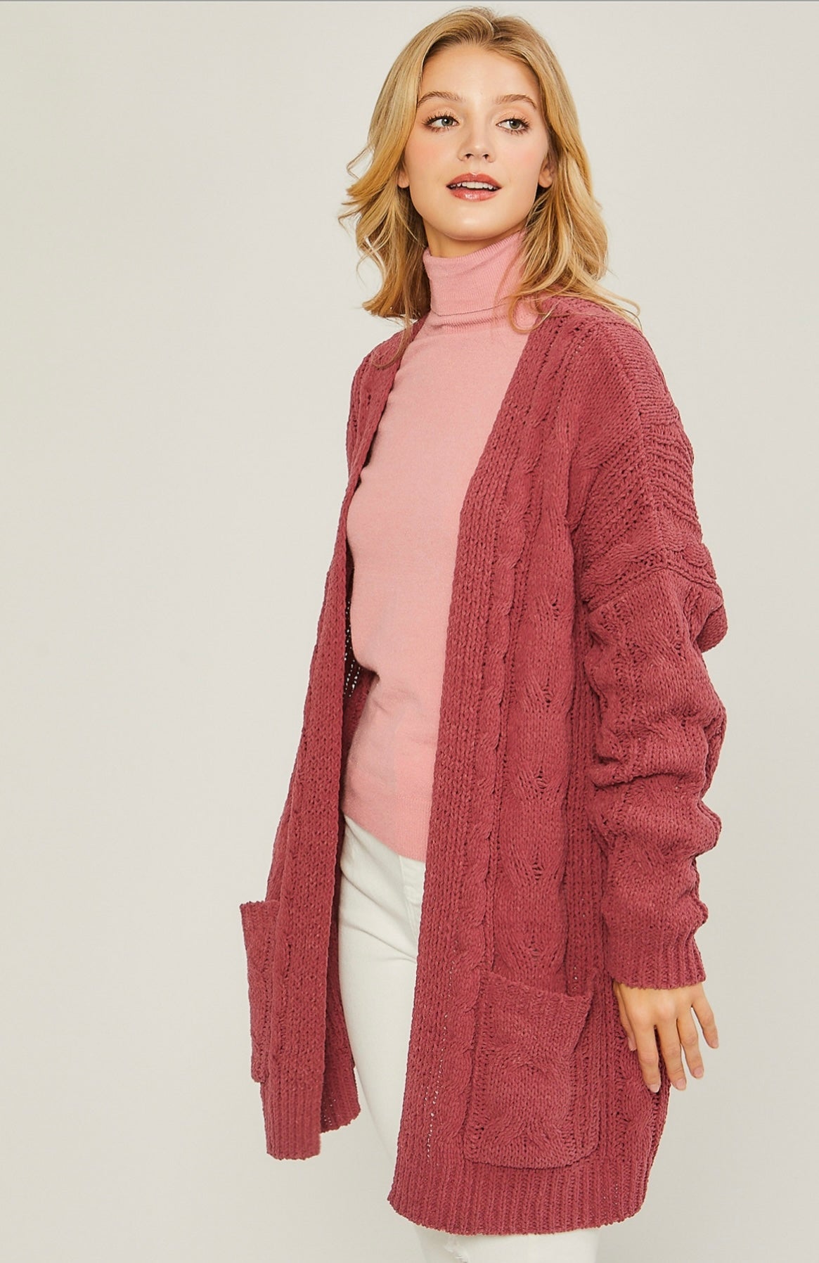 Dusty Rose Cardigan