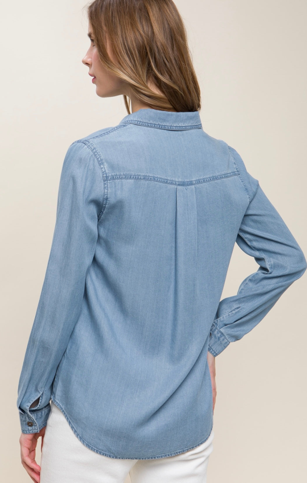 Chambray Button Up Top