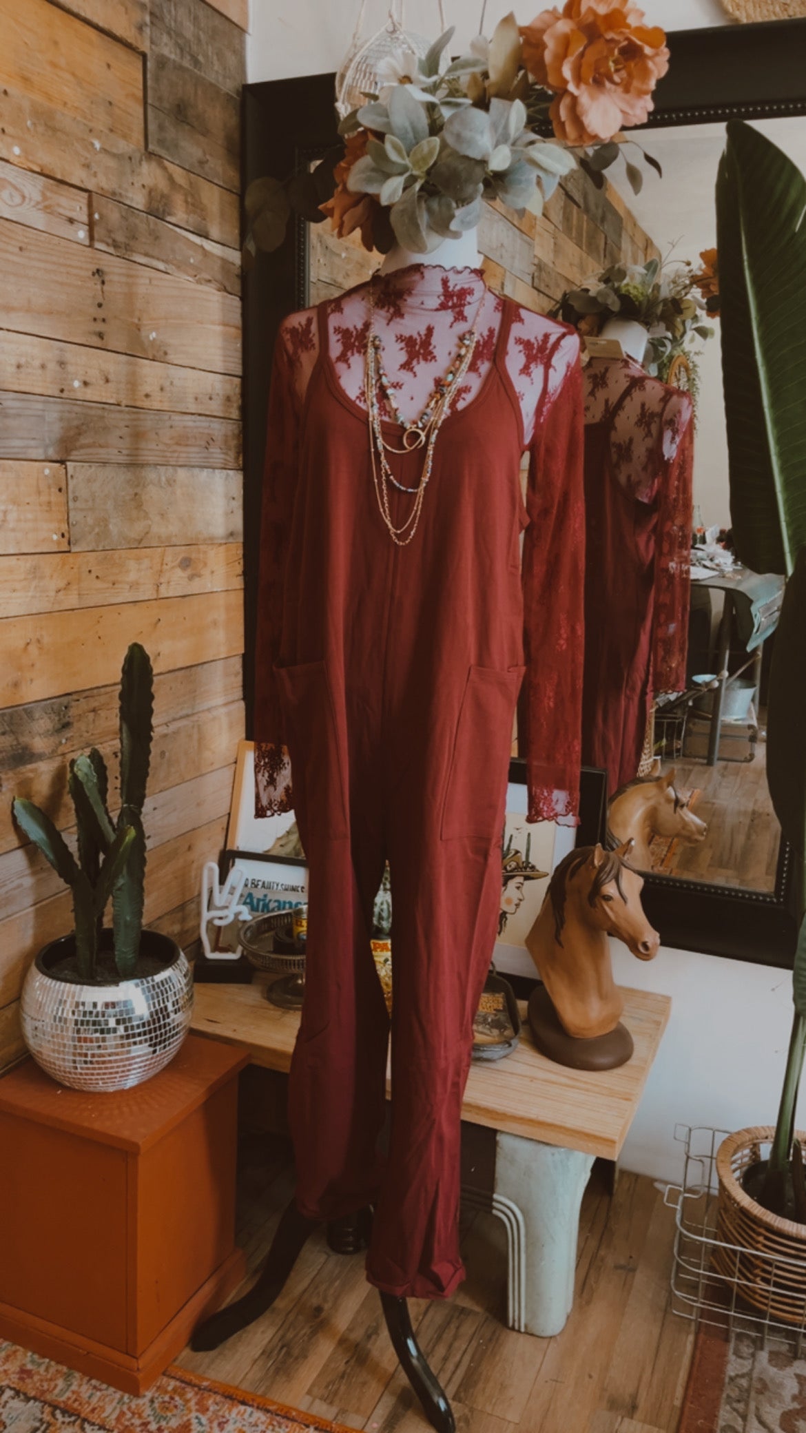 Burgundy Zenana Romper