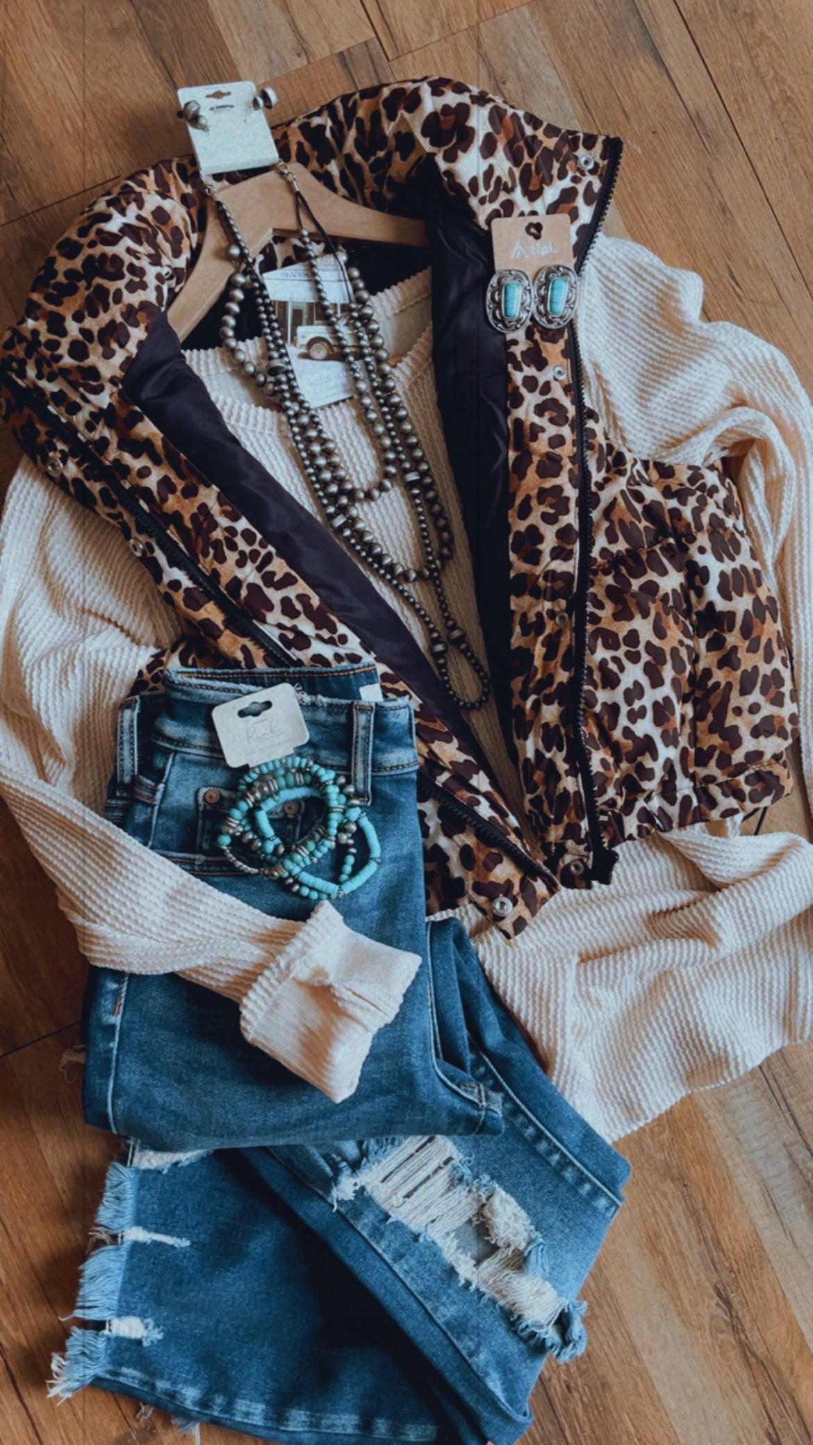 Leopard Print Puffer Vest