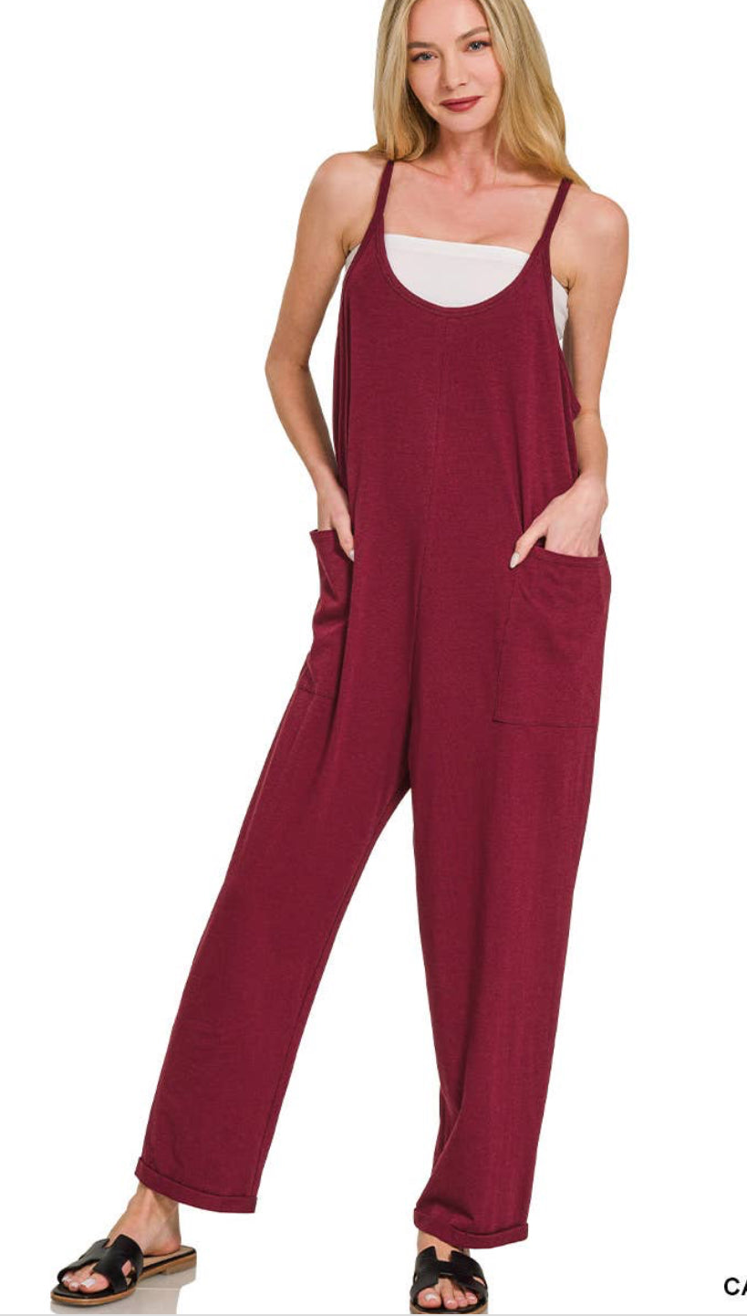 Burgundy Zenana Romper
