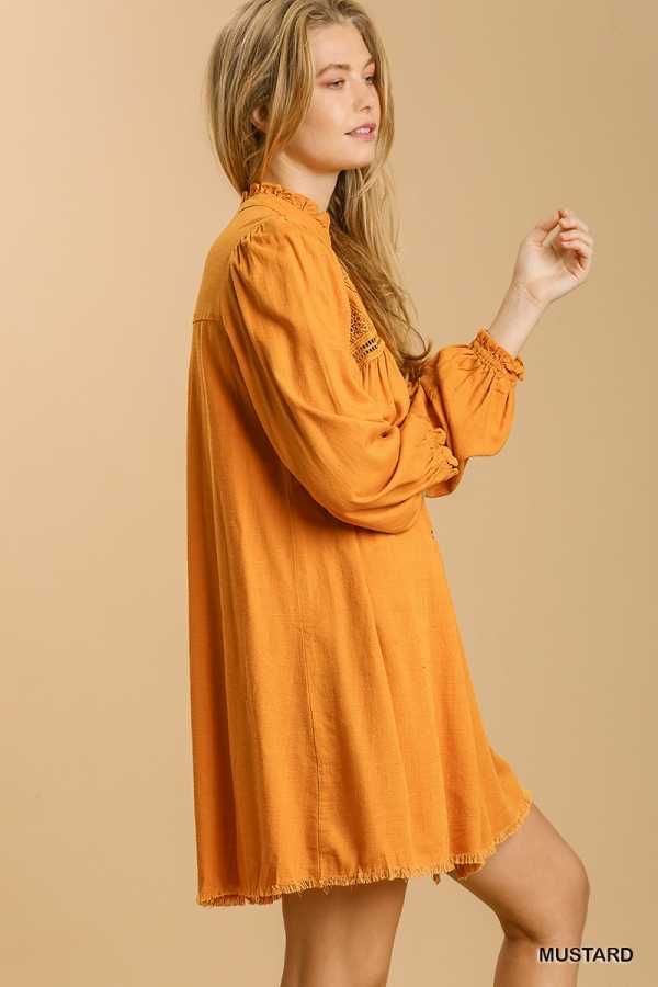 “Cisco” Harvest gold dress