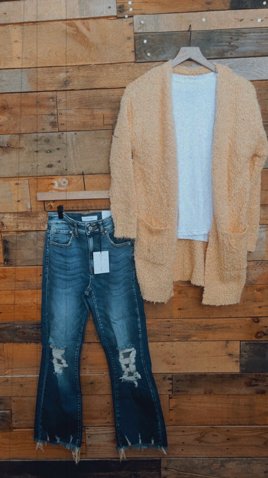 Light yellow cozy cardigan