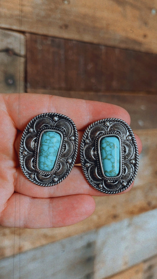 “The Texarkana” concho earrings