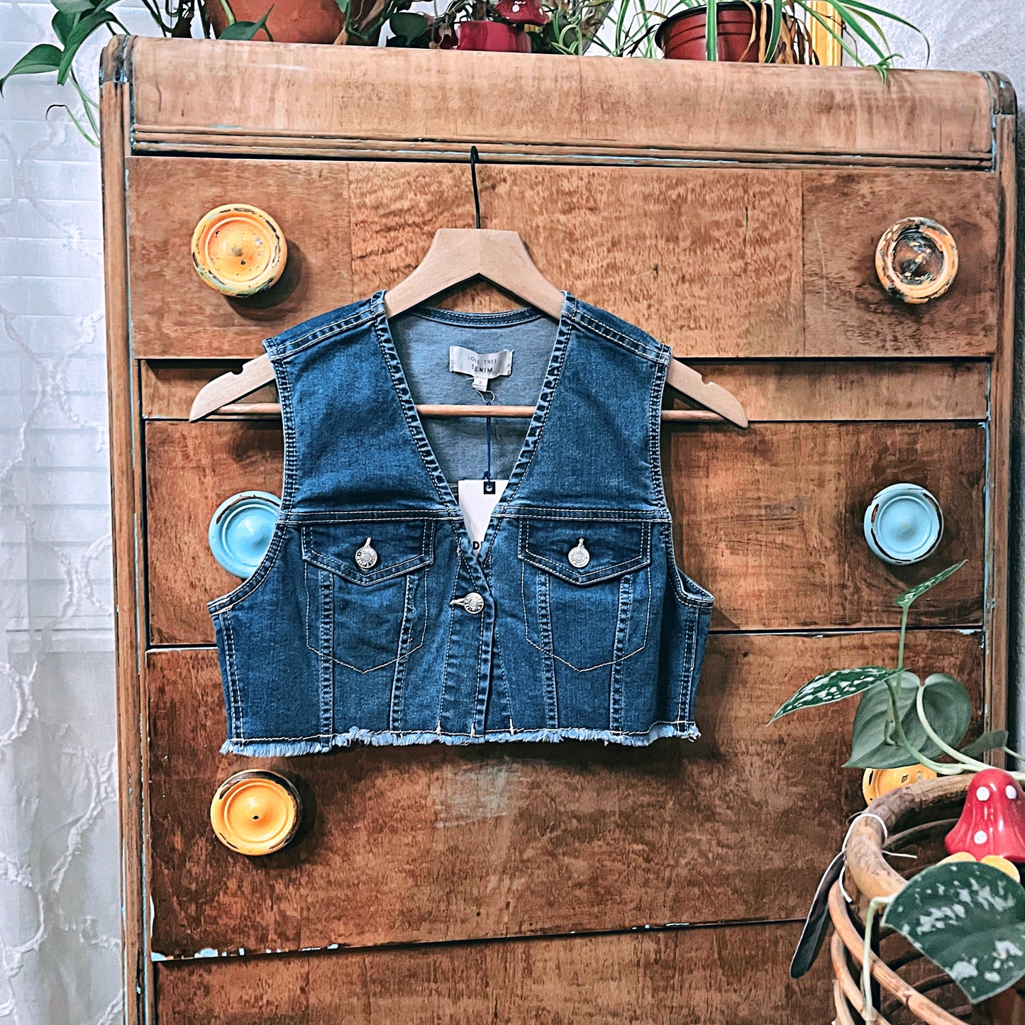 “Green Acres” Denim Vest