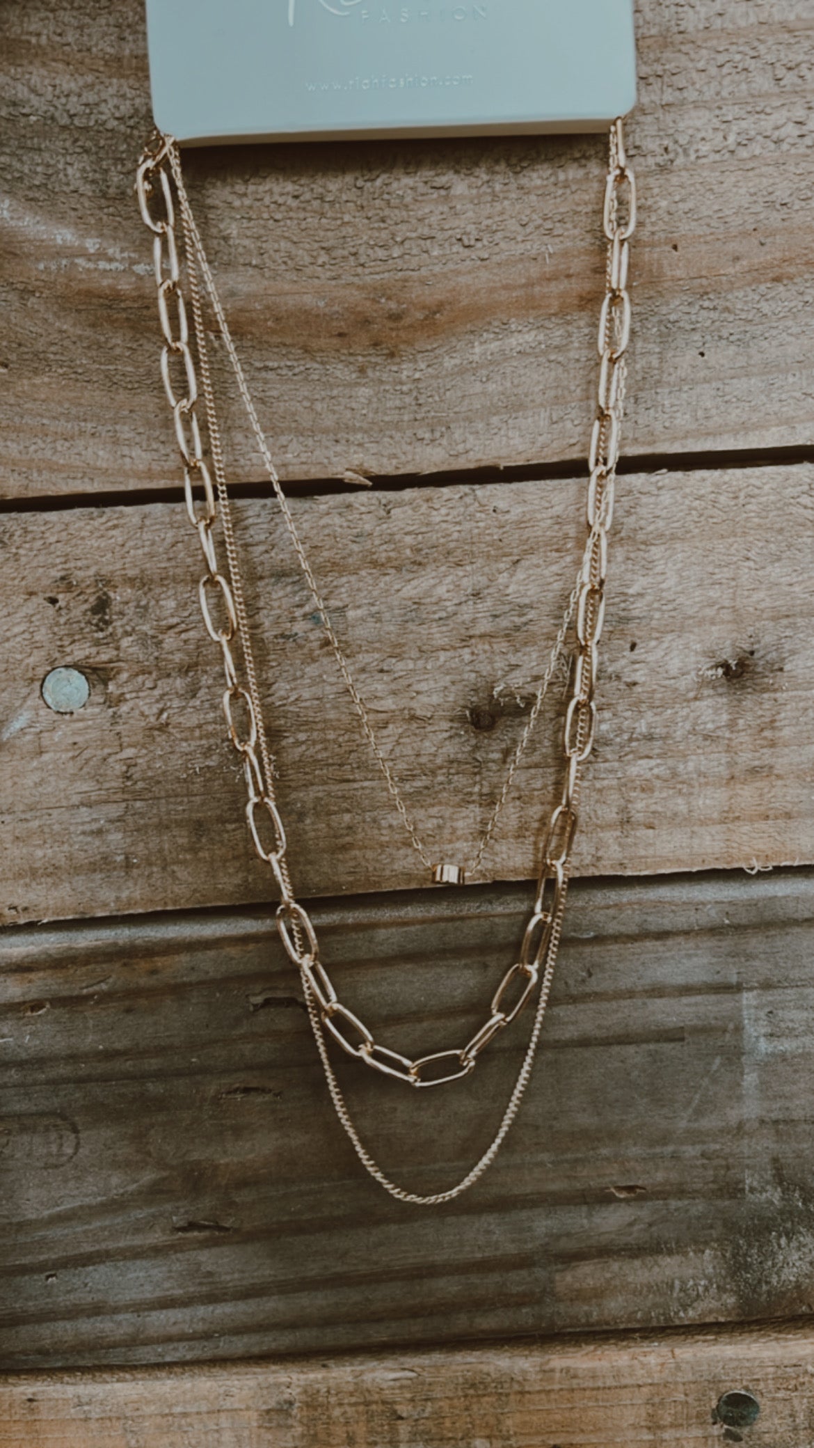 3 strand gold necklace