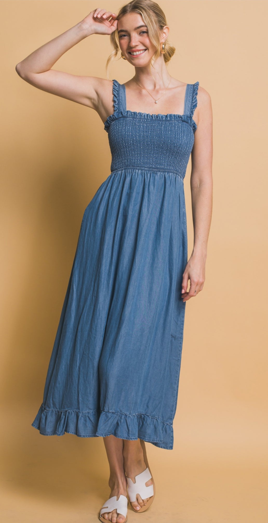 “Honeysuckle Summer” chambry dress